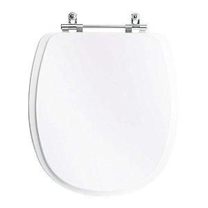 Tampa Vaso Sanitário Madeira Laqueada Loren one Branco para bacia Lorenzetti