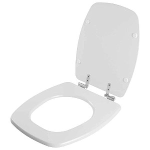 Assento Sanitário Laqueado Soft Close Amarilis Cinza Claro para vaso Fiori