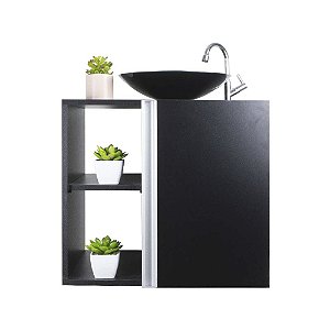 Gabinete para Banheiro Preto com Cuba Harpia