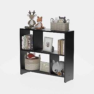 Estante Infantil Nicho Organizador Criança Armário para Brinquedos Preto