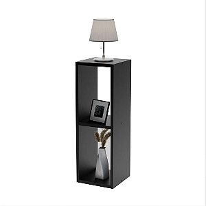 Mesa De Cabeceira Pequena 20x20x60cm Diamante Preto Quarto Sala