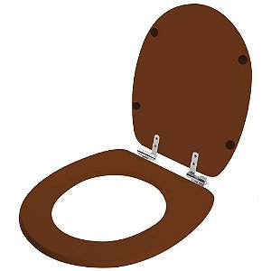 Assento Sanitário Soft Close Alamo Caramelo para vaso Santa Clara