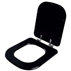 Assento Sanitário com Amortecedor Unic Ébano (Preto) para vaso Deca