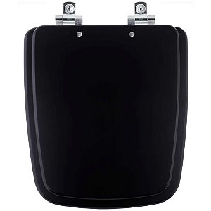 Tampa De Vaso Sanitario Com Amortecedor Boss Matte Black Preto Fosco Para Bacia Incepa