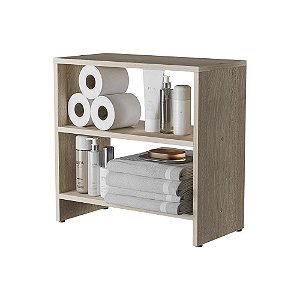 Móvel Organizador Multiuso para Banheiro 50cm Carvalho
