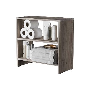Gabinete Armário Organizador para Banheiro 50cm Nogal