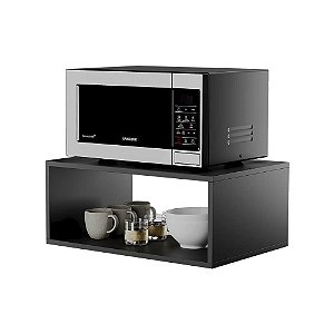 Suporte Micro-ondas Forno Elétrico Suspenso Cozinha Preto