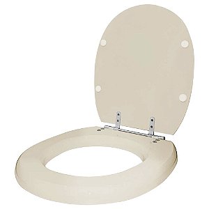 Assento Sanitário Poliester De Ville Amendoa para vaso Deca