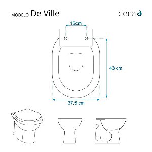 Assento Sanitario De Ville Caramelo para Vaso Deca