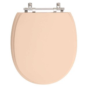 Assento Sanitário Poliester De Ville Rosa Floral para vaso Deca