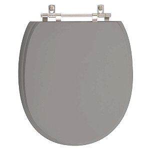 Assento Sanitário Poliester De Ville Cinza Vip para vaso Deca