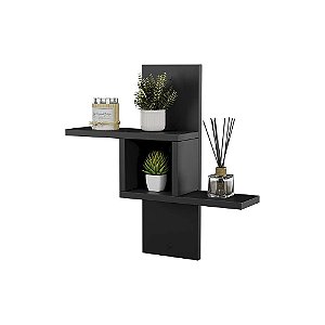 Nicho Decorativo Cross Preto para Banheiro Lavabo