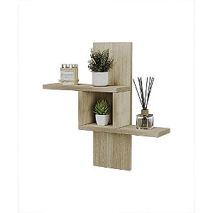 Nicho Decorativo Cross Carvalho para Banheiro Lavabo