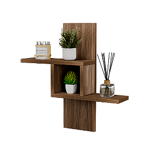 Nicho Decorativo Cross Freijó para Banheiro Lavabo