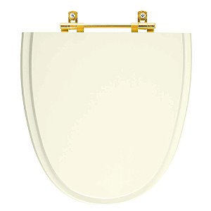 Tampa de Vaso Laqueado Aloha Pergamon para bacia Celite com Ferragem Dourada