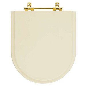 Tampa de Vaso Laqueado Riviera Rosato para bacia Celite com Ferragem Dourada