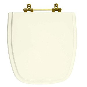 Tampa de Vaso Laqueado Art Biscuit para bacia Incepa com Ferragem Dourada