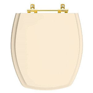 Tampa de Vaso Laqueado Thema Pessego para bacia Incepa com Ferragem Dourada