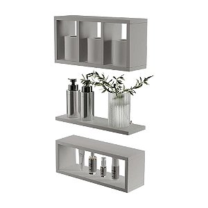 Kit Nichos Prateleiras França Para Banheiro Decorativo Branco