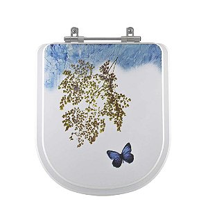 Assento Sanitario Decorado Borboleta Lille para vaso Sensea