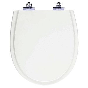 Assento Sanitário Laqueado Soft Close Polo Branco para vaso Hervy