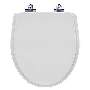 Assento Sanitário Laqueado Soft Close Victória Branco para vaso Roca