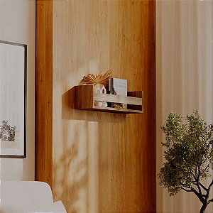 Prateleira Porta Objeto Freijó 50 x 12cm Suporte Invisivel