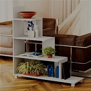 Estante Escada para Sala Quarto Ladder Organizador Branco