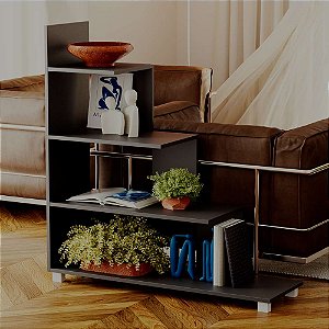Estante Escada para Sala Quarto Ladder Organizador Preto