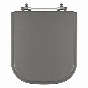 Assento Sanitário Poliester Elite Cinza Fosco para vaso Celite