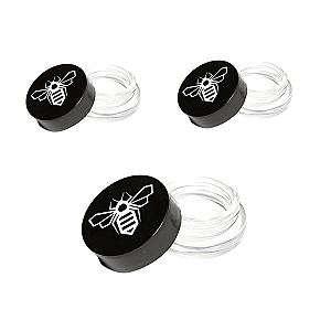 Kit 3 Potes de Vidro Cultura Dab Para Armazenamento 7ml
