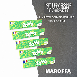 Seda Zomo Slim Alfafa 33 folhas (5 Unidades)