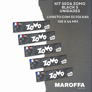 Seda Zomo Perfect Black Ultrafina 33 folhas (5 Unidades)