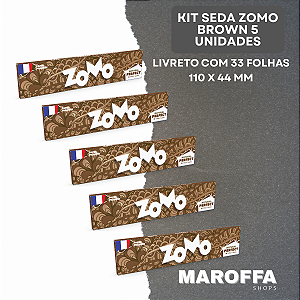 Seda Zomo Natural Perfect Brown 33 folhas (5 Unidades)