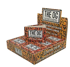 Piteira de Papel The OG Large Caixa com 24 Blocos | 70 Piteiras por Livreto