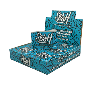 Piteira de Papel Sesh Large Caixa com 24 Blocos | 70 Piteiras por Livreto