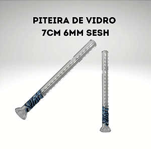 Piteira de Vidro Sesh 7cm 6mm | Piteira Reutilizável para Tabacaria
