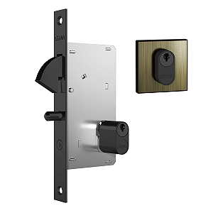 Fechadura 950 Portas de Correr Roseta Quadrada