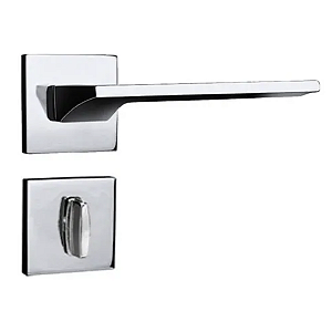 Fechadura Residencial Safira Roseta Quadrada - Banheiro