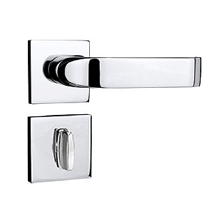 Fechadura Residencial Jade Roseta Quadrada - Banheiro