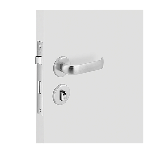 Conjunto de Fechadura | DUNA 3 CA - CROMO ACETINADO | EXTERNO