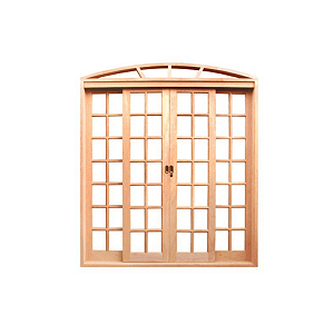 Porta de Correr Quadriculada ou Panorâmica 4 Folhas