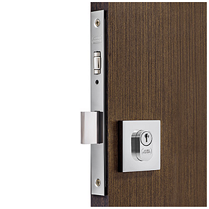 FECHADURA ROLETE PARA PORTA PIVOTANTE- ROSETA QUADRADA