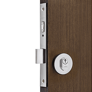 FECHADURA ROLETE PARA PORTA PIVOTANTE- ROSETA REDONDA