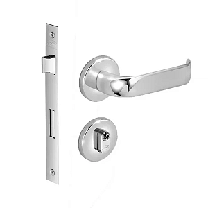 Conjunto de Fechadura | DUNA 3 CROMADO | EXTERNA