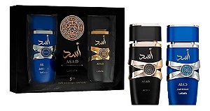 Conjunto de Perfumes Árabes Lattafa Asad e Asad Zanzibar Eau de Parfum Masculino - 100ml