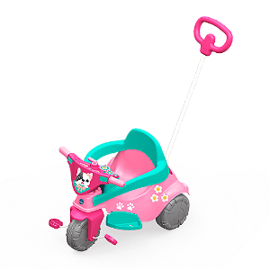 Triciclo Infantil Pink Pet 3 em 1 Xalingo
