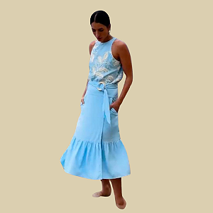 Saia envelope em Viscolinho