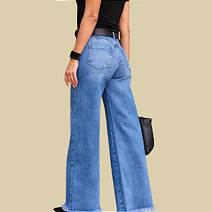 Calça Jeans- calça com brilho leve