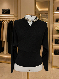 Blusa de Modal Transpassada Elegance